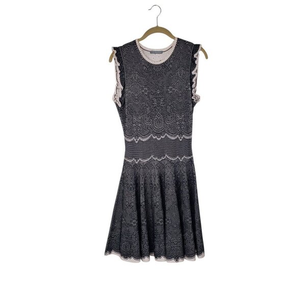 Alexander McQueen Dresses & Skirts - Alexander McQueen Lace Look Jacquard Knit Fit and Flare Dress Womens Medium